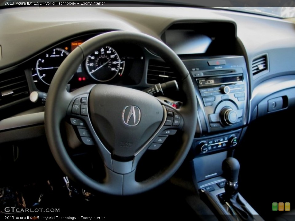 Ebony Interior Dashboard for the 2013 Acura ILX 1.5L Hybrid Technology #69975454