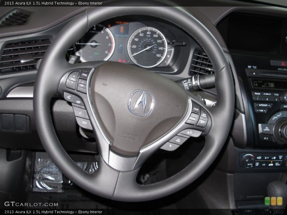 Ebony Interior Steering Wheel for the 2013 Acura ILX 1.5L Hybrid Technology #69975460