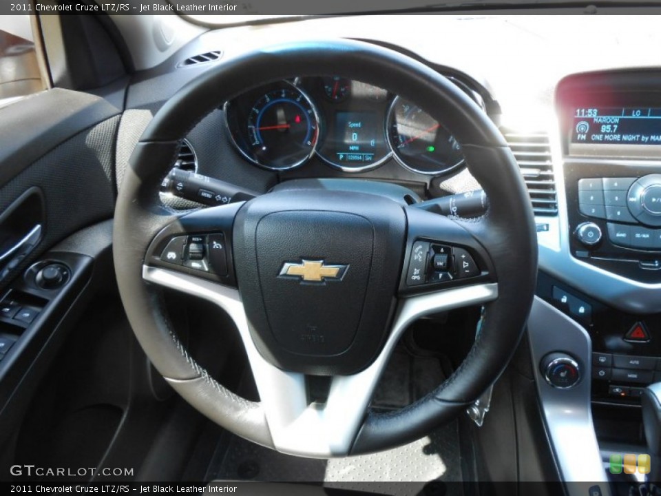 Jet Black Leather Interior Steering Wheel for the 2011 Chevrolet Cruze LTZ/RS #69975562