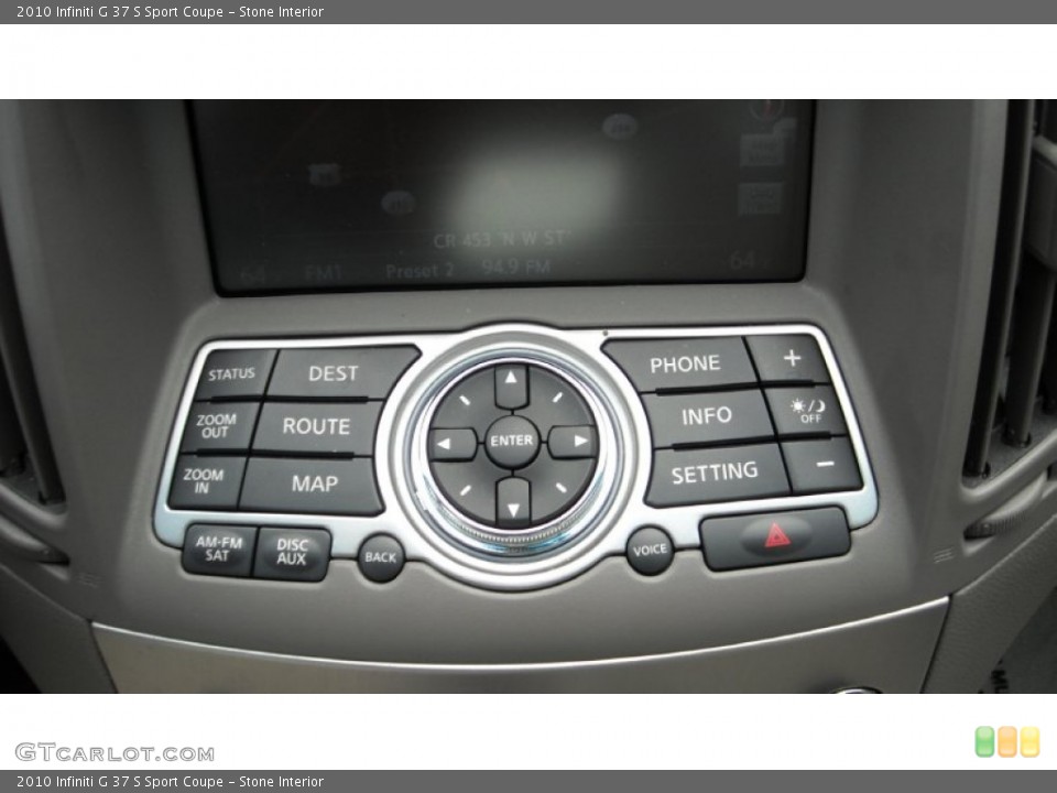 Stone Interior Controls for the 2010 Infiniti G 37 S Sport Coupe #69982186