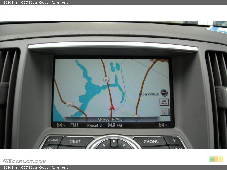 Stone Interior Navigation for the 2010 Infiniti G 37 S Sport Coupe #69982201