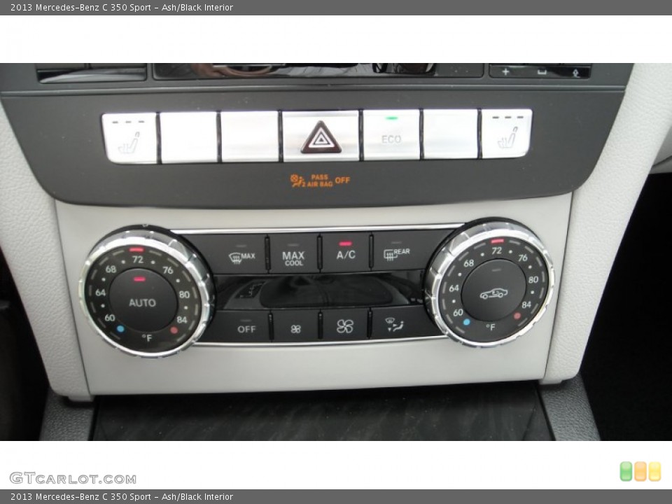 Ash/Black Interior Controls for the 2013 Mercedes-Benz C 350 Sport #69982699