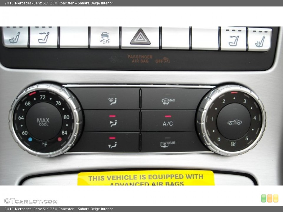 Sahara Beige Interior Controls for the 2013 Mercedes-Benz SLK 250 Roadster #69983329