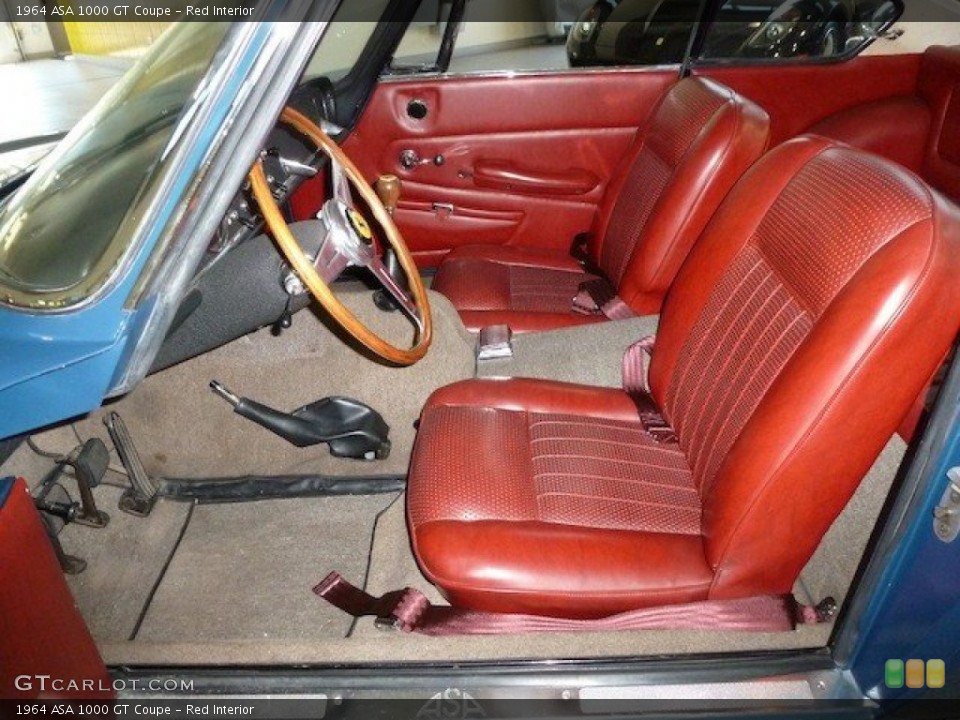 Red Interior Front Seat for the 1964 ASA 1000 GT Coupe #69985663