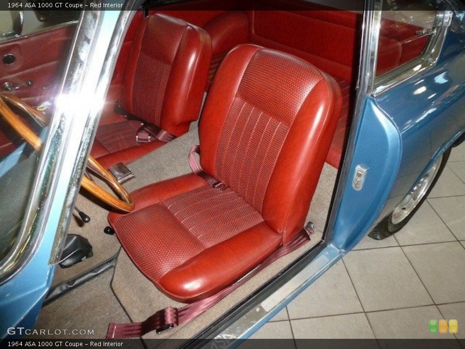 Red Interior Front Seat for the 1964 ASA 1000 GT Coupe #69985672