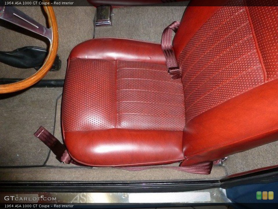 Red Interior Front Seat for the 1964 ASA 1000 GT Coupe #69985681