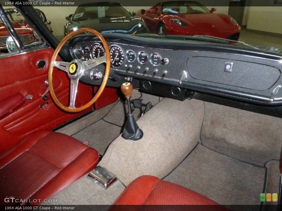 Red Interior Dashboard for the 1964 ASA 1000 GT Coupe #69985784
