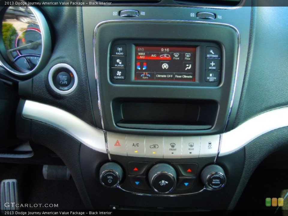 Black Interior Controls for the 2013 Dodge Journey American Value Package #69987462
