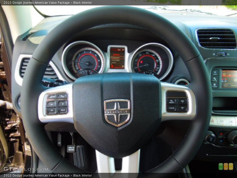 Black Interior Steering Wheel for the 2013 Dodge Journey American Value Package #69987468