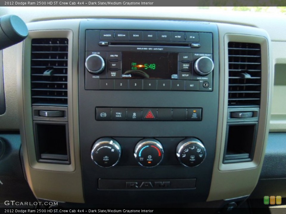 Dark Slate/Medium Graystone Interior Controls for the 2012 Dodge Ram 2500 HD ST Crew Cab 4x4 #69987790