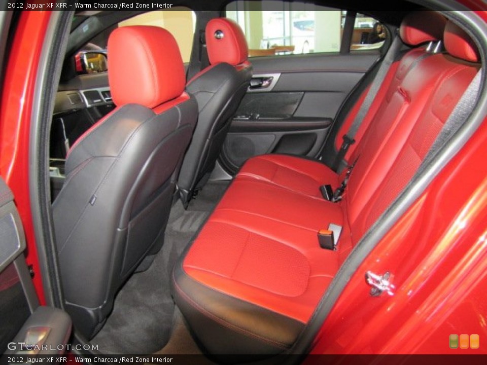 Warm Charcoal/Red Zone Interior Rear Seat for the 2012 Jaguar XF XFR #69991378