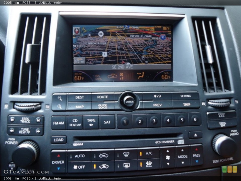 Brick/Black Interior Navigation for the 2003 Infiniti FX 35 #69993828