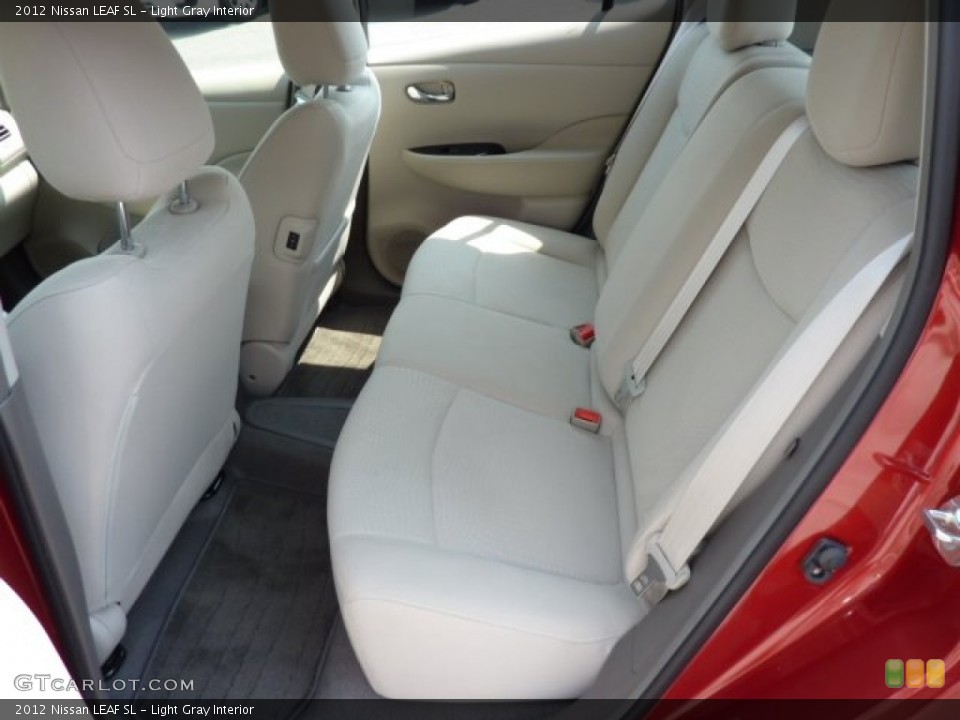 Light Gray Interior Rear Seat for the 2012 Nissan LEAF SL #69995656
