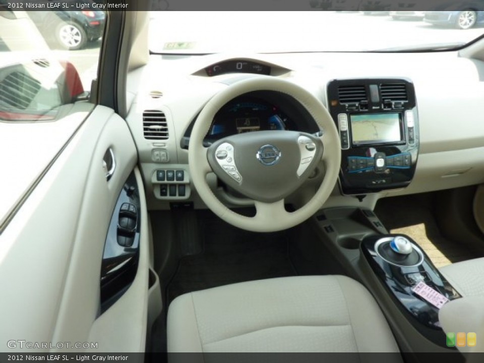 Light Gray Interior Dashboard for the 2012 Nissan LEAF SL #69995661