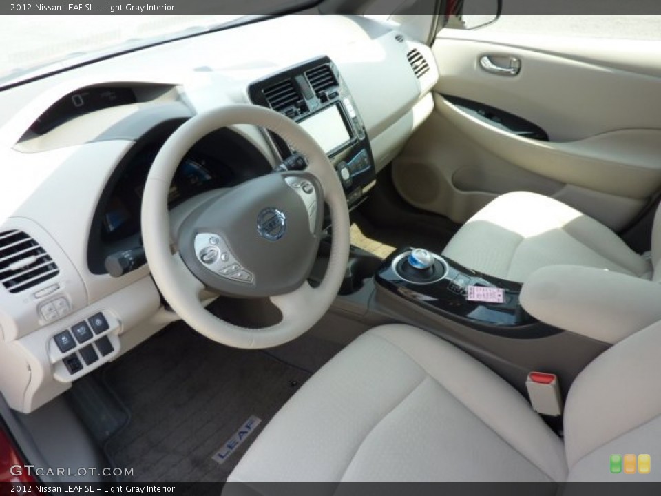 Light Gray Interior Prime Interior for the 2012 Nissan LEAF SL #69995674