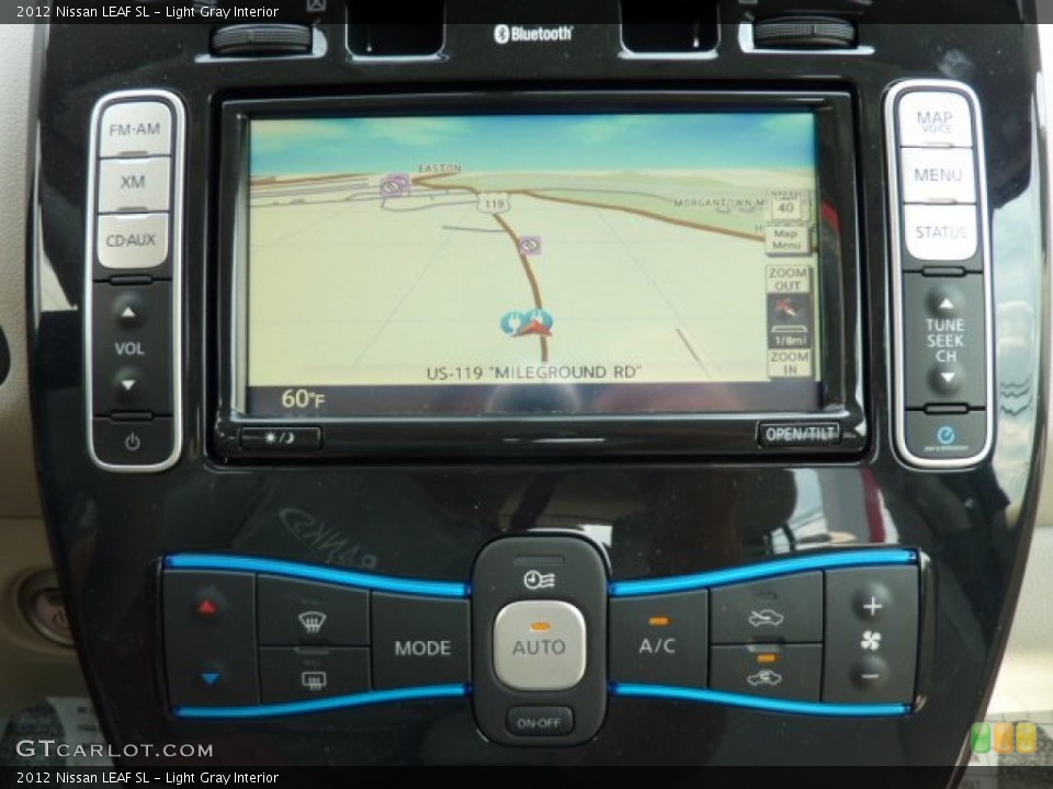 Light Gray Interior Navigation for the 2012 Nissan LEAF SL #69995689