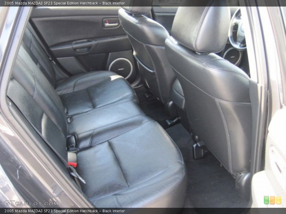 Black Interior Rear Seat for the 2005 Mazda MAZDA3 SP23 Special Edition Hatchback #69999610