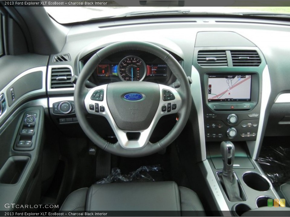 Charcoal Black Interior Dashboard for the 2013 Ford Explorer XLT EcoBoost #69999871