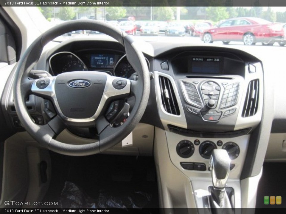 Medium Light Stone Interior Dashboard for the 2013 Ford Focus SE Hatchback #70000813