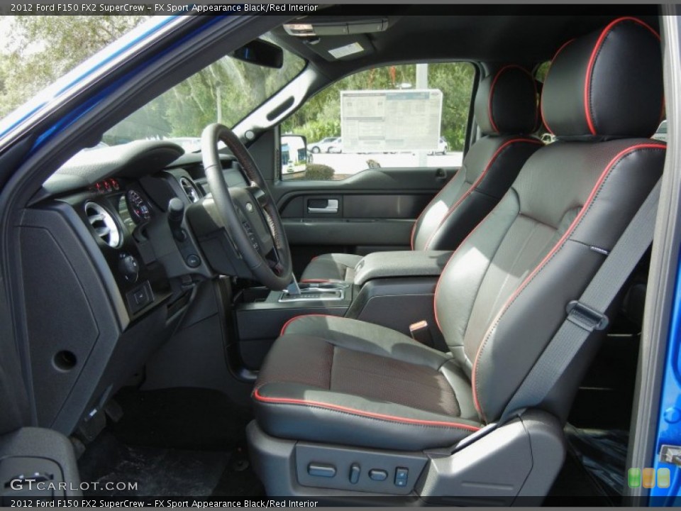 FX Sport Appearance Black/Red Interior Front Seat for the 2012 Ford F150 FX2 SuperCrew #70001881