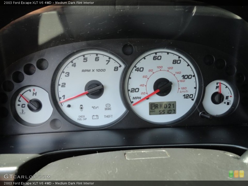 Medium Dark Flint Interior Gauges for the 2003 Ford Escape XLT V6 4WD #70006195