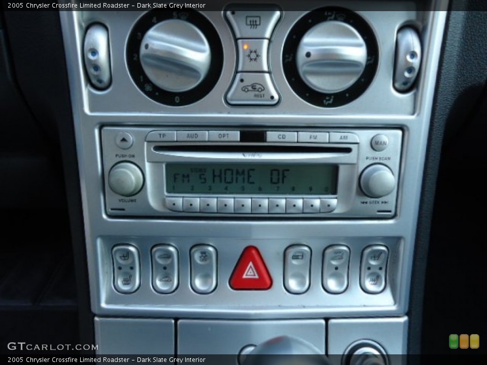 Dark Slate Grey Interior Controls for the 2005 Chrysler Crossfire Limited Roadster #70006379