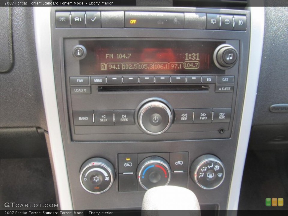 Ebony Interior Controls for the 2007 Pontiac Torrent  #70008436