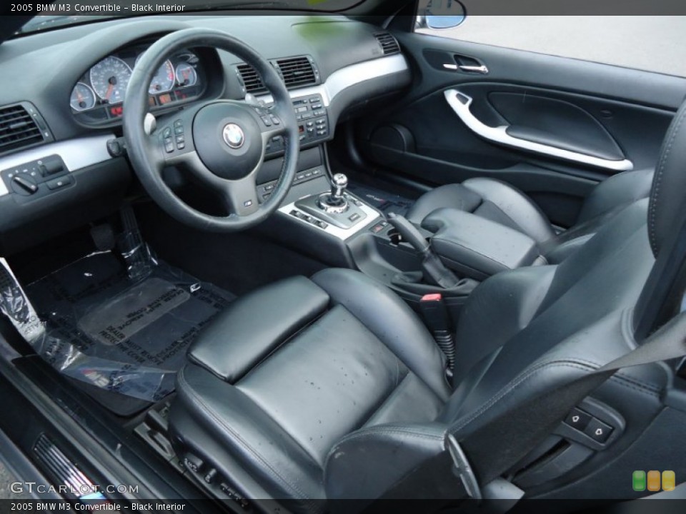 Black Interior Prime Interior for the 2005 BMW M3 Convertible #70012381