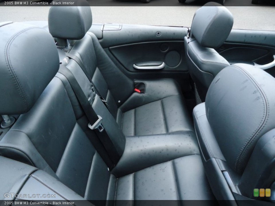 Black Interior Rear Seat for the 2005 BMW M3 Convertible #70012427