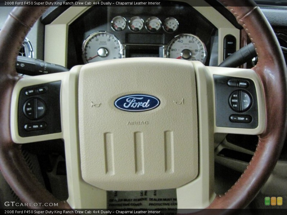 Chaparral Leather Interior Steering Wheel for the 2008 Ford F450 Super Duty King Ranch Crew Cab 4x4 Dually #70013376