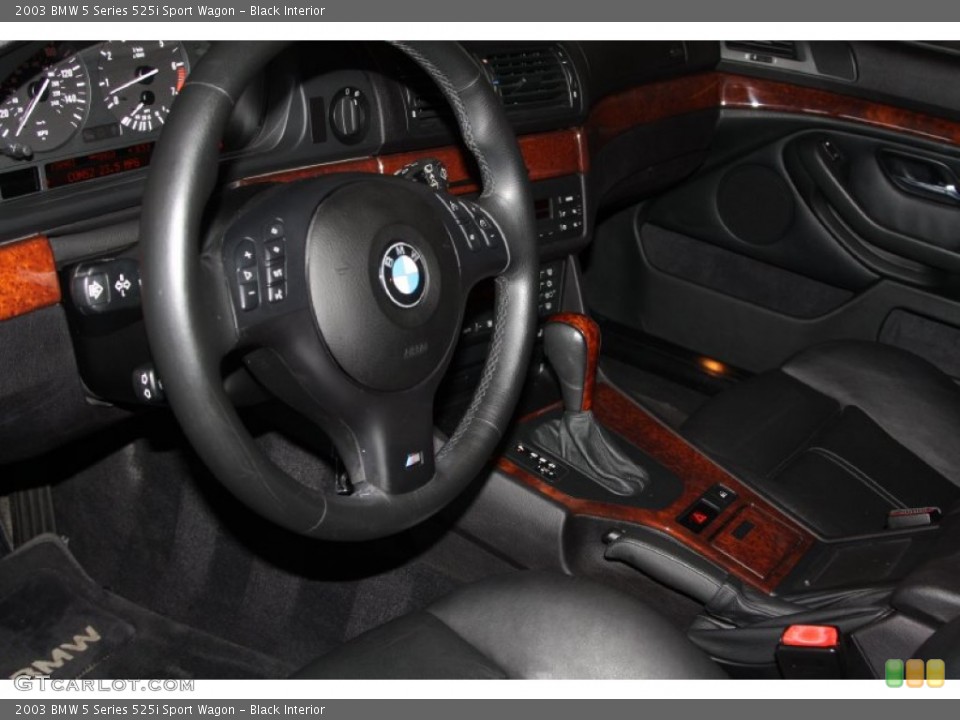 Black Interior Steering Wheel for the 2003 BMW 5 Series 525i Sport Wagon #70015513