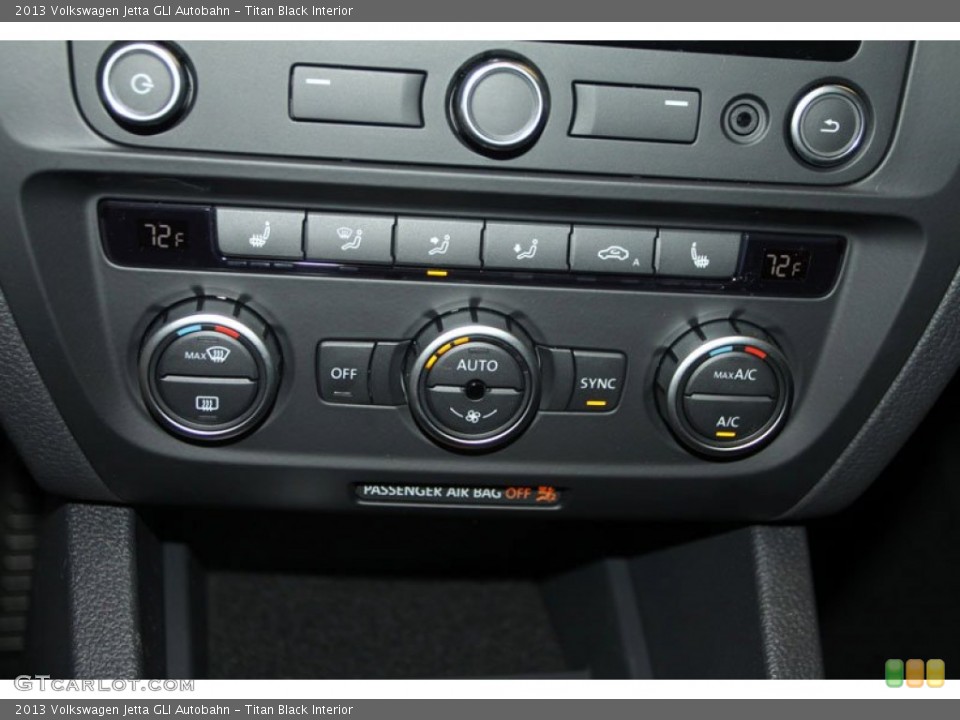 Titan Black Interior Controls for the 2013 Volkswagen Jetta GLI Autobahn #70018861