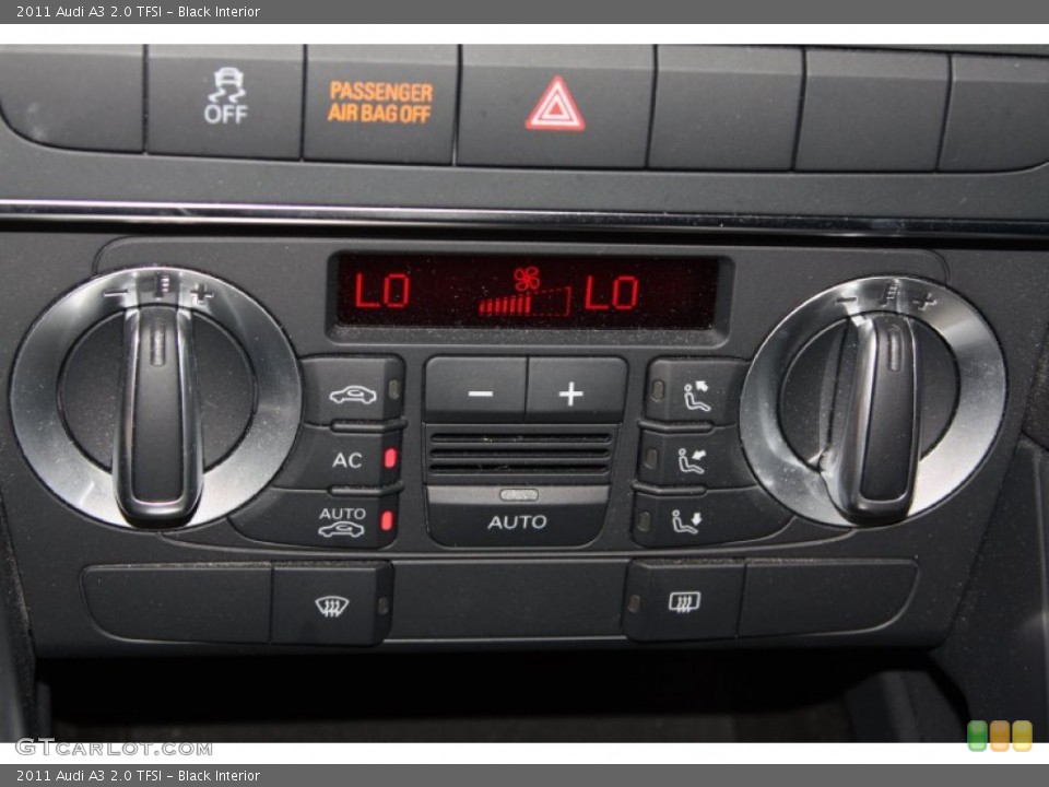 Black Interior Controls for the 2011 Audi A3 2.0 TFSI #70020408