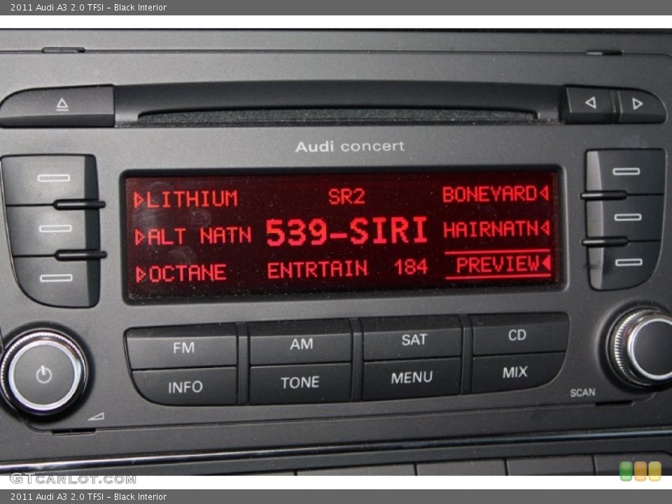 Black Interior Audio System for the 2011 Audi A3 2.0 TFSI #70020417