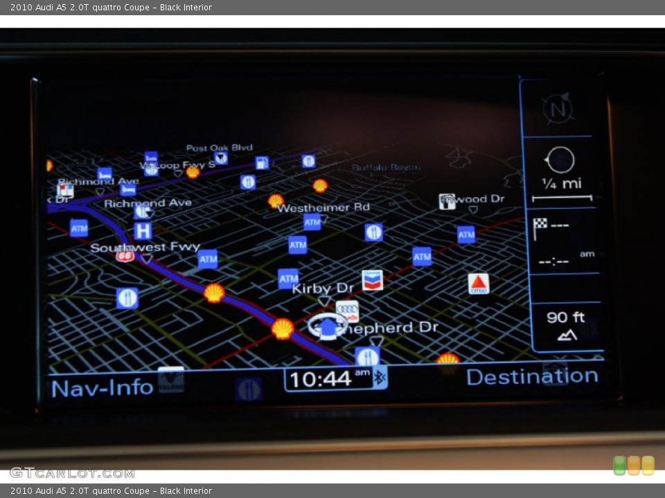 Black Interior Navigation for the 2010 Audi A5 2.0T quattro Coupe #70020673