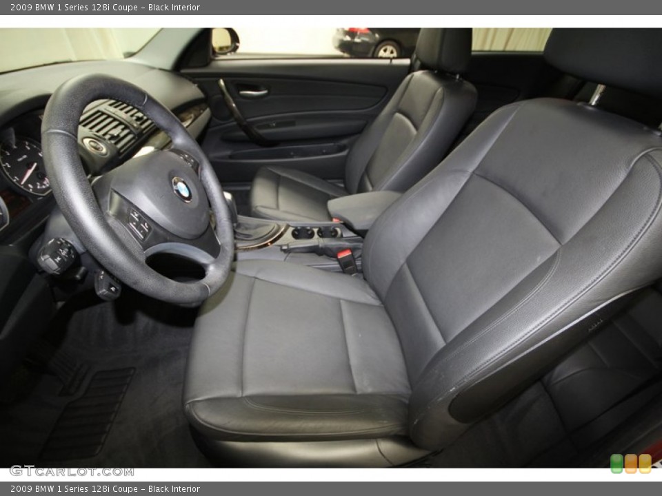 Black Interior Front Seat for the 2009 BMW 1 Series 128i Coupe #70021953