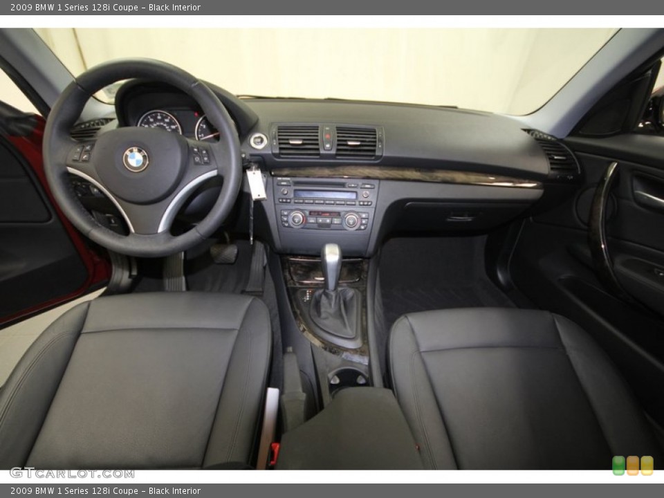 Black Interior Dashboard for the 2009 BMW 1 Series 128i Coupe #70021962