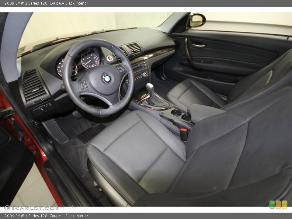 Black Interior Prime Interior for the 2009 BMW 1 Series 128i Coupe #70022064