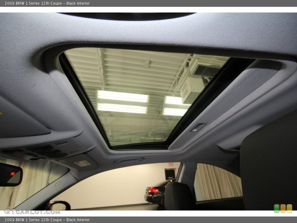Black Interior Sunroof for the 2009 BMW 1 Series 128i Coupe #70022339