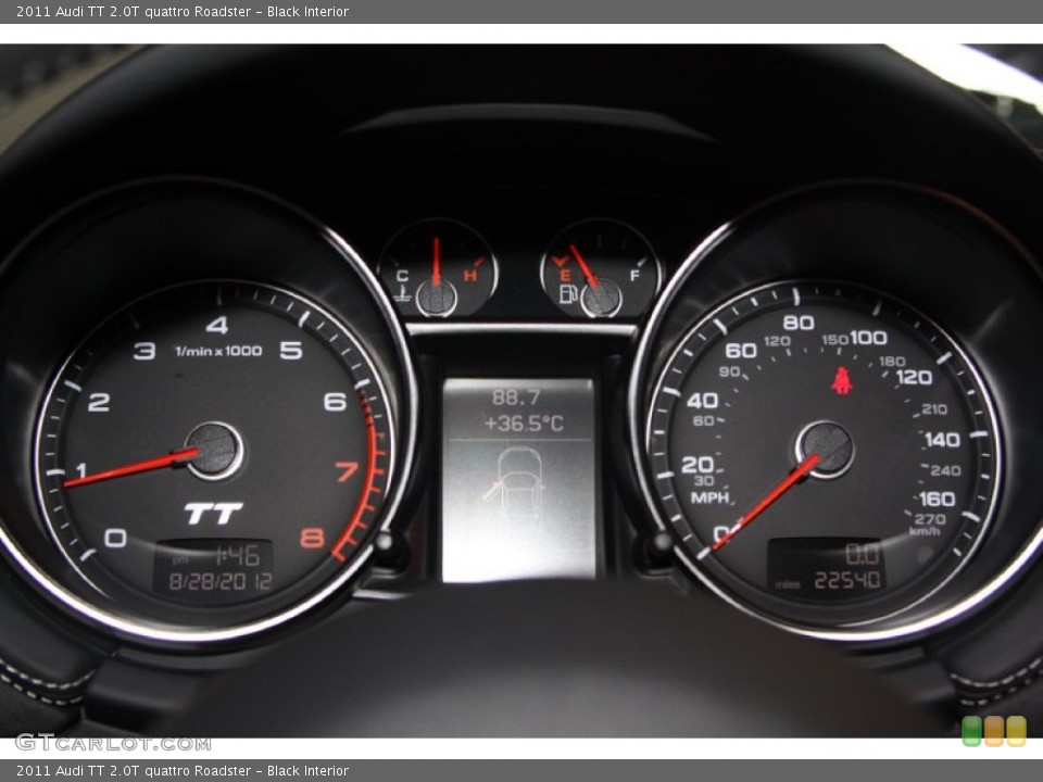 Black Interior Gauges for the 2011 Audi TT 2.0T quattro Roadster #70022869
