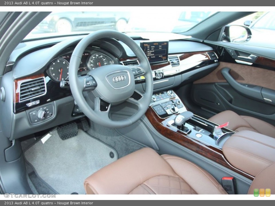 Nougat Brown Interior Prime Interior for the 2013 Audi A8 L 4.0T quattro #70023391