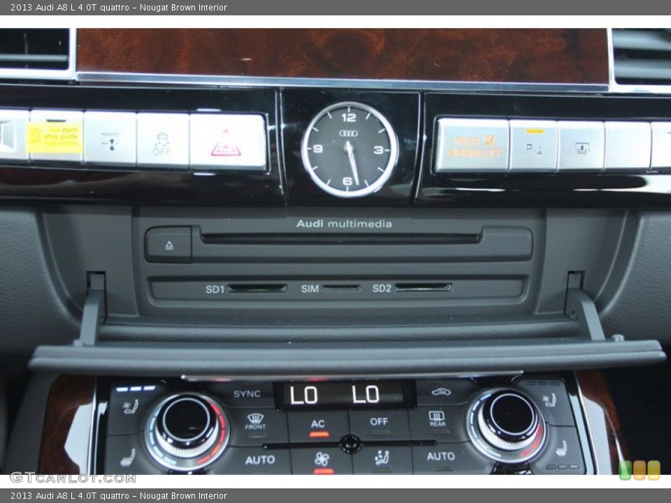 Nougat Brown Interior Controls for the 2013 Audi A8 L 4.0T quattro #70023523