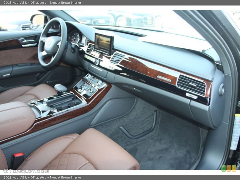 Nougat Brown Interior Dashboard for the 2013 Audi A8 L 4.0T quattro #70023577