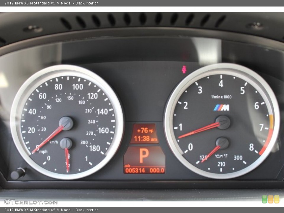Black Interior Gauges for the 2012 BMW X5 M  #70024938