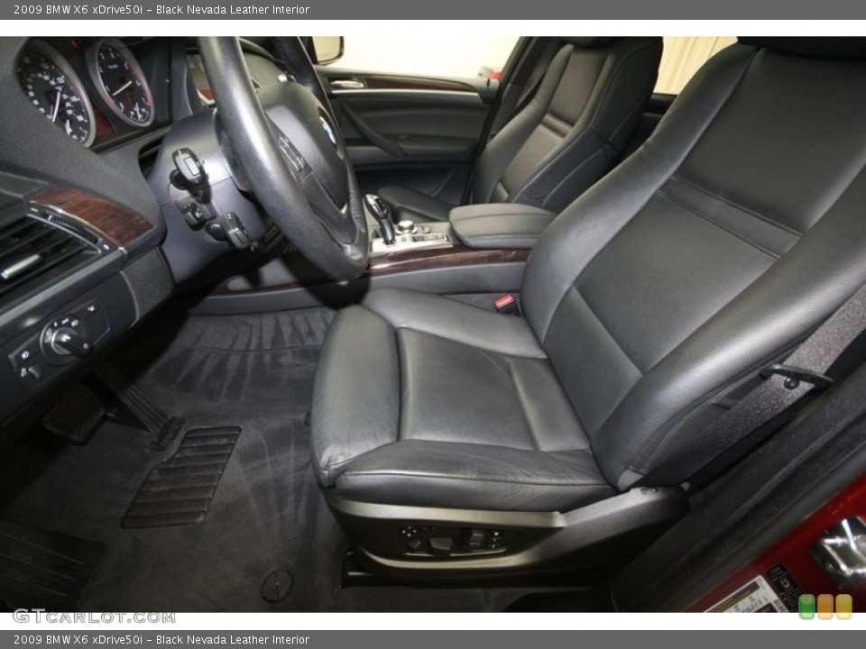 Black Nevada Leather Interior Front Seat for the 2009 BMW X6 xDrive50i #70025784