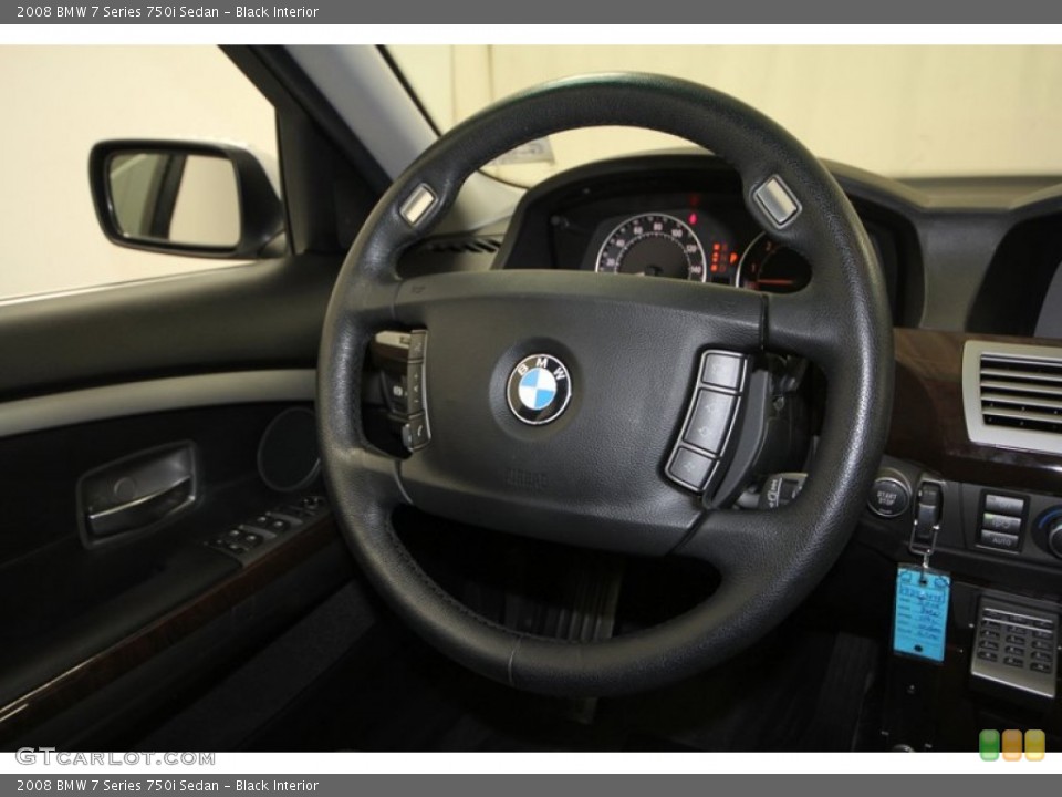 Black Interior Steering Wheel for the 2008 BMW 7 Series 750i Sedan #70026681