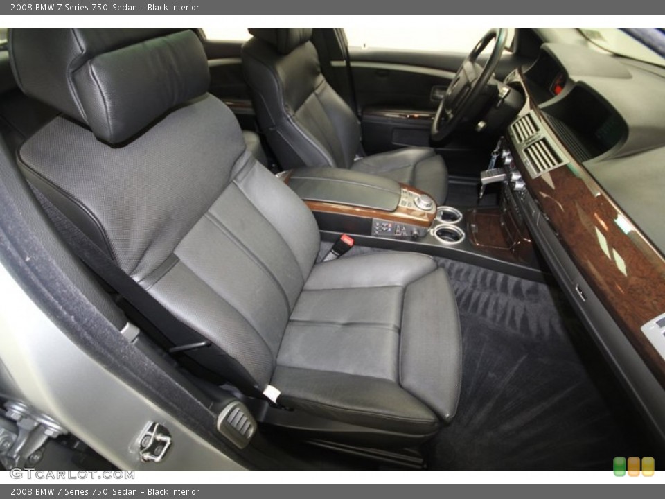 Black Interior Front Seat for the 2008 BMW 7 Series 750i Sedan #70026854