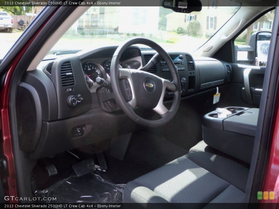Ebony Interior Dashboard for the 2013 Chevrolet Silverado 2500HD LT Crew Cab 4x4 #70028100