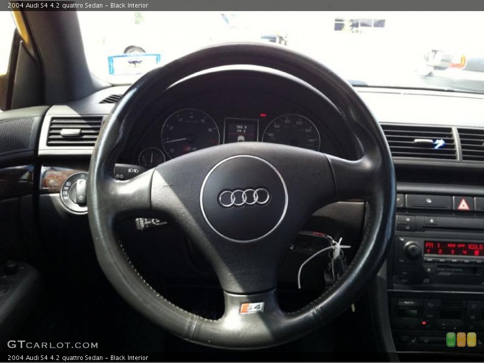 Black Interior Steering Wheel for the 2004 Audi S4 4.2 quattro Sedan #70029556