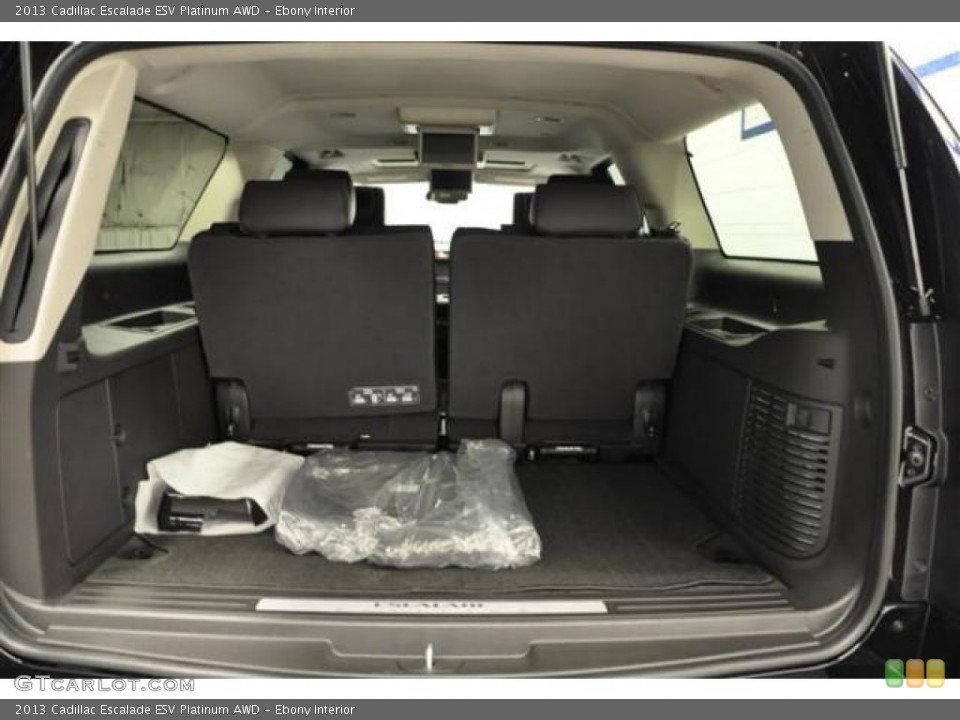 Ebony Interior Trunk for the 2013 Cadillac Escalade ESV Platinum AWD #70032508